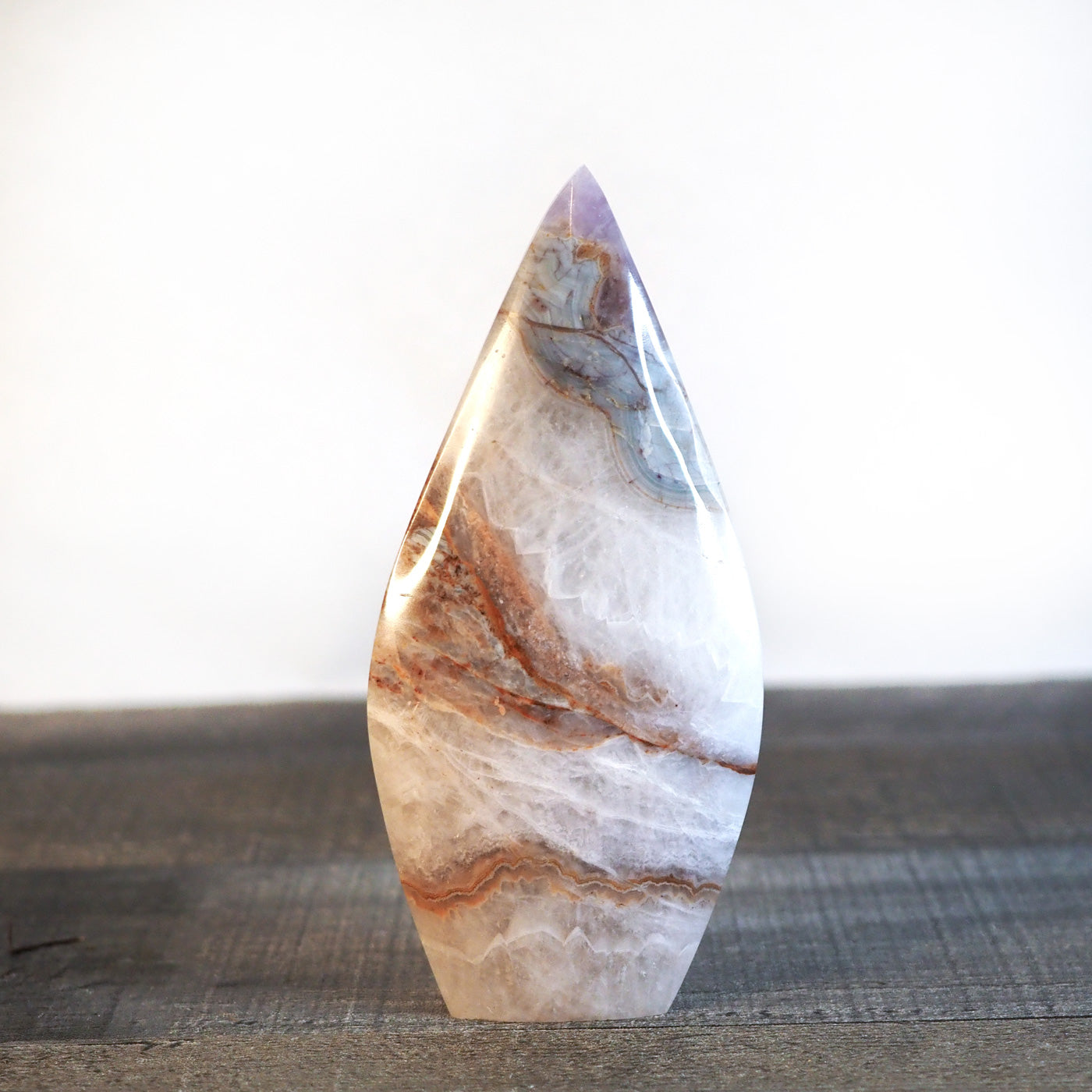 Amethyst and Banded Agate Flame D