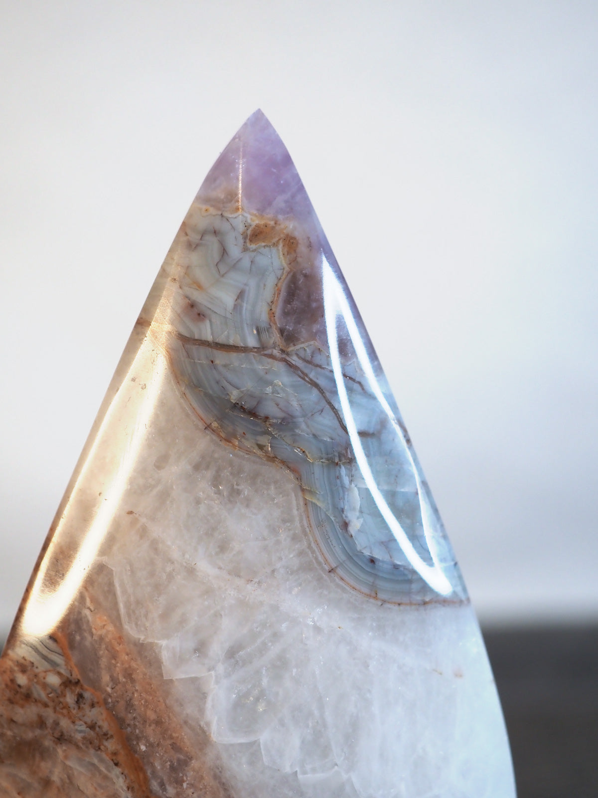 Amethyst and Banded Agate Flame D