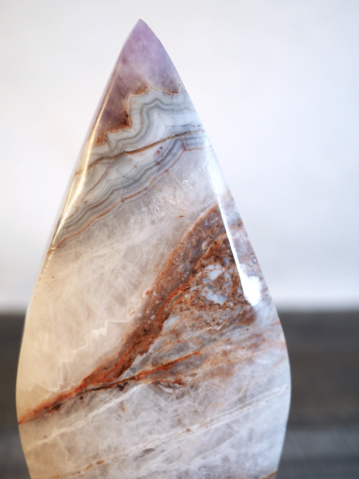Amethyst and Banded Agate Flame D