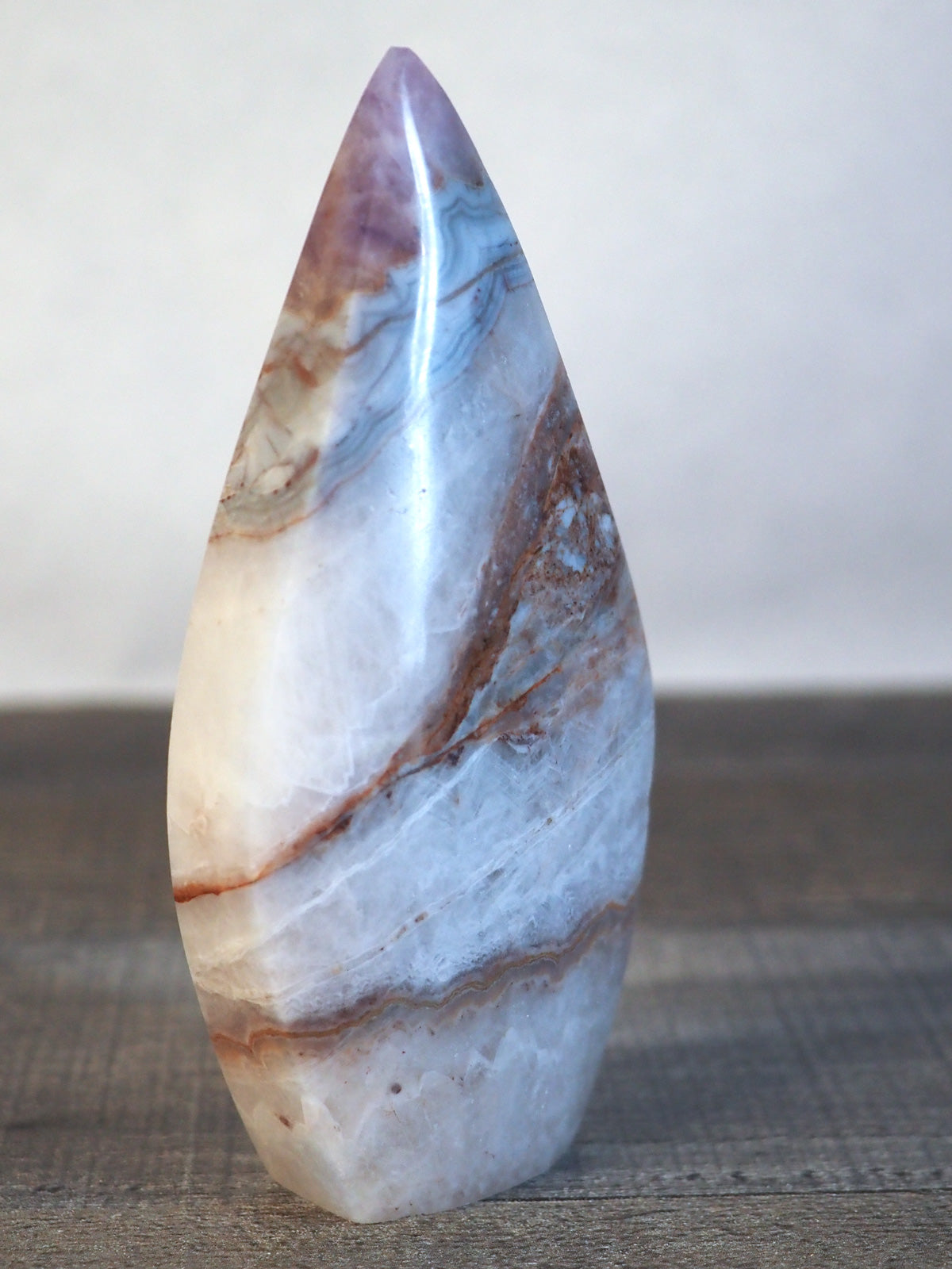 Amethyst and Banded Agate Flame D