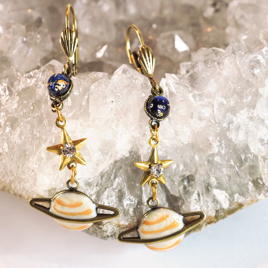 Celestial Bodies Crystal Galaxy Earrings