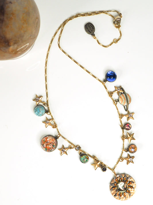 Celestial Bodies Crystal Galaxy Necklace