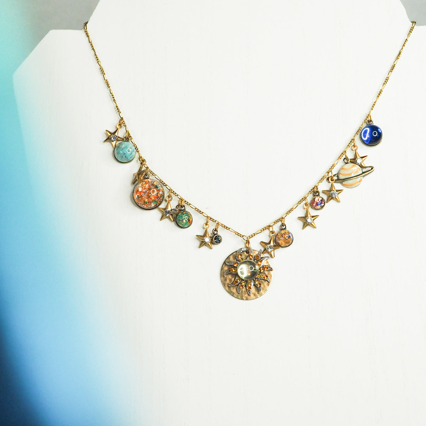 Celestial Bodies Crystal Galaxy Necklace