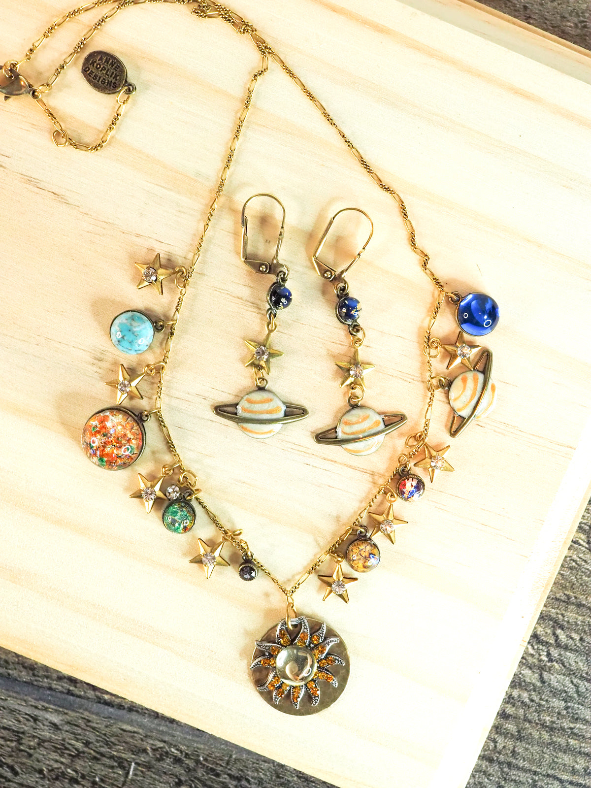 Celestial Bodies Crystal Galaxy Necklace