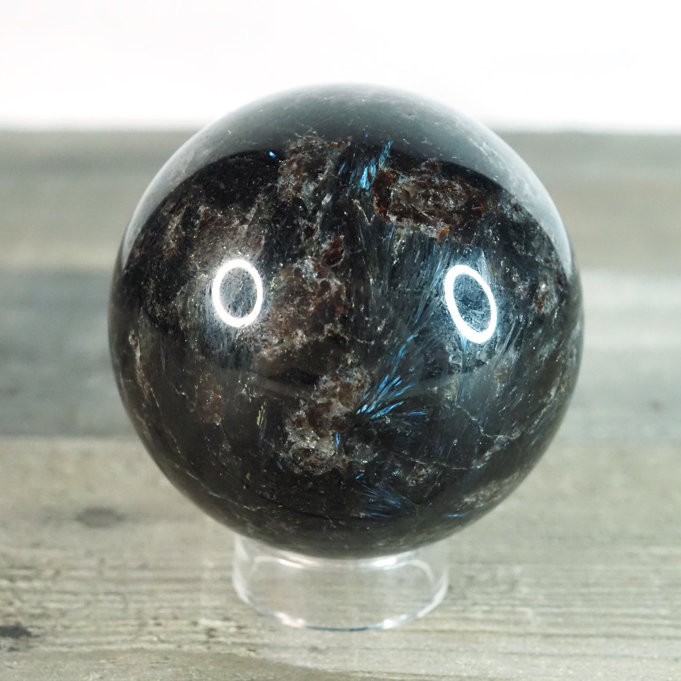 Arfvedsonite and Garnet Sphere A