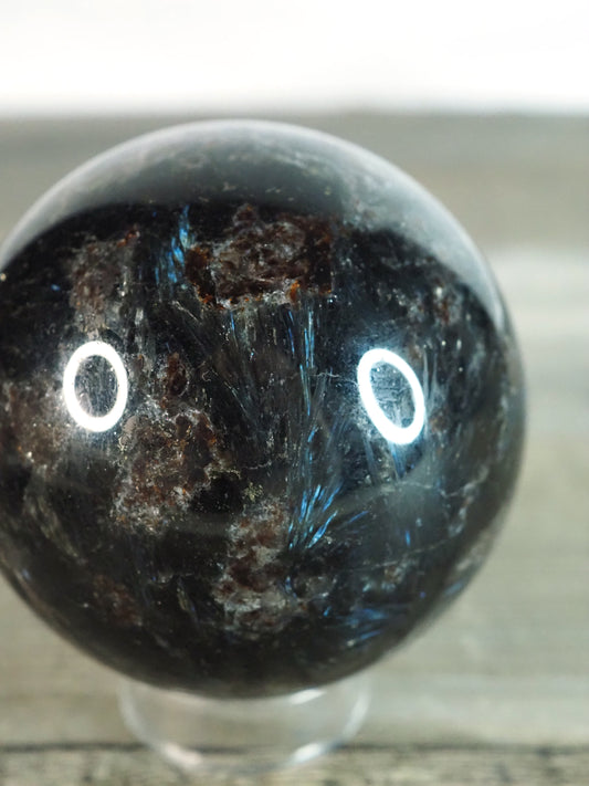Arfvedsonite and Garnet Sphere A