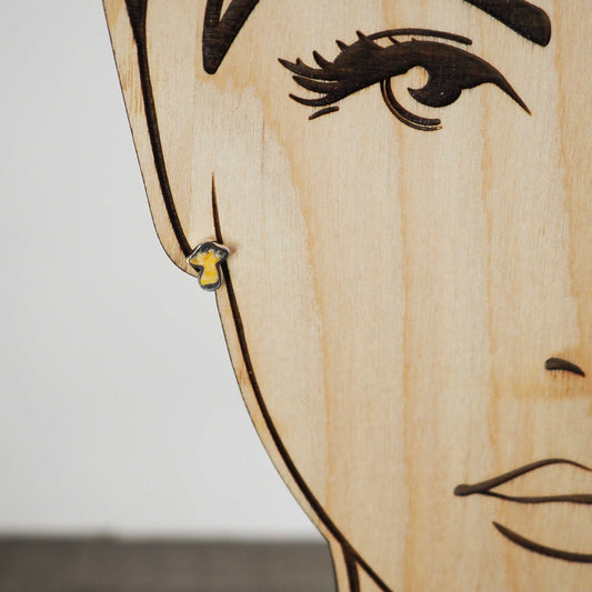 Bumblebee Jasper Mushroom Stud Earrings