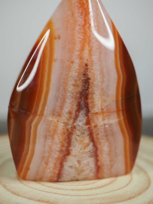 Carnelian Flame with Sparkly Quartz AA1