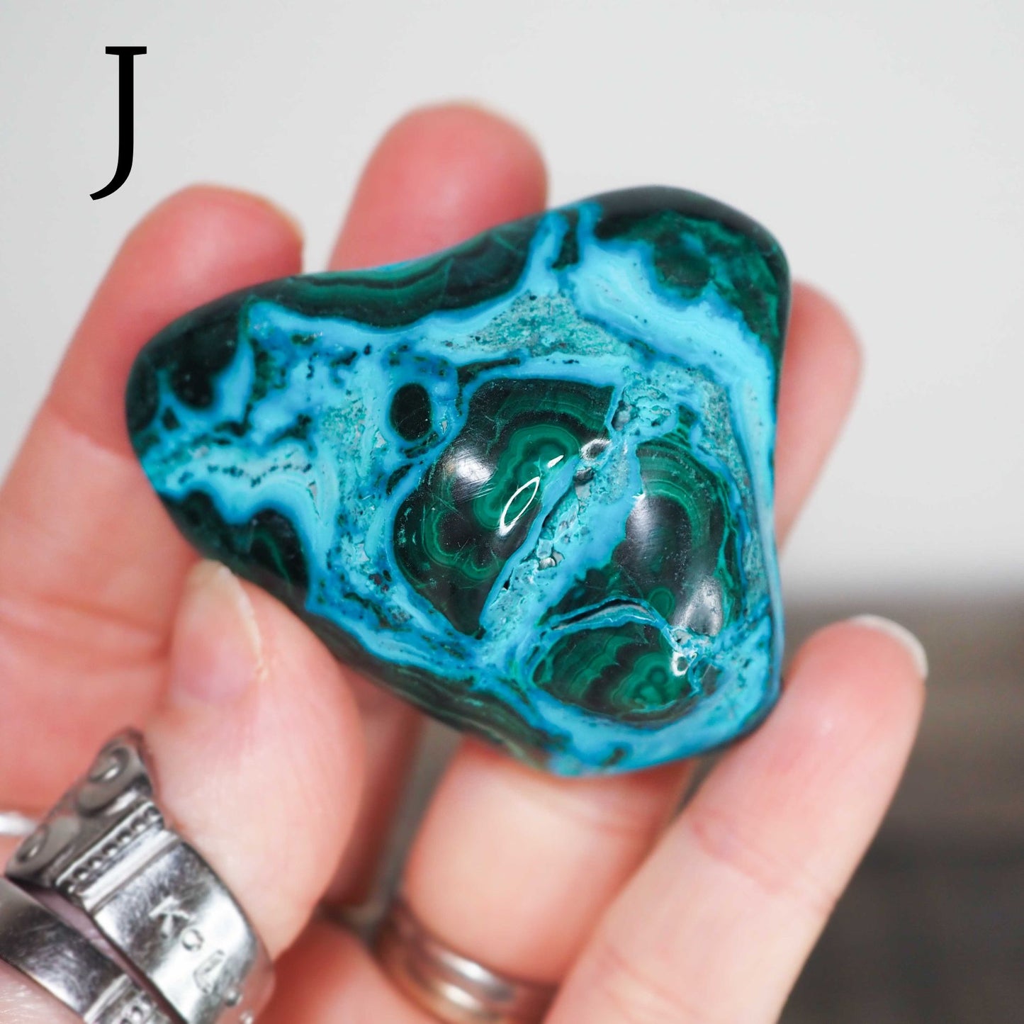 Chrysocolla and Malachite Freeforms I-M