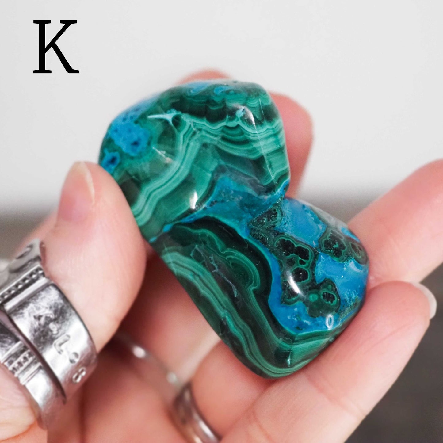 Chrysocolla and Malachite Freeforms I-M