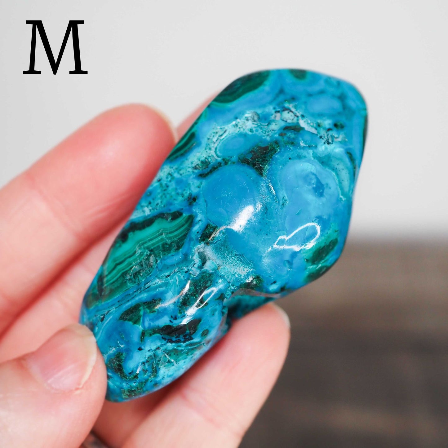 Chrysocolla and Malachite Freeforms I-M