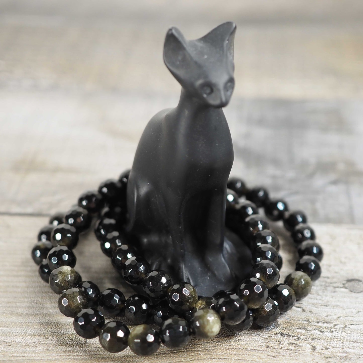 Gold Sheen Obsidian Bracelet