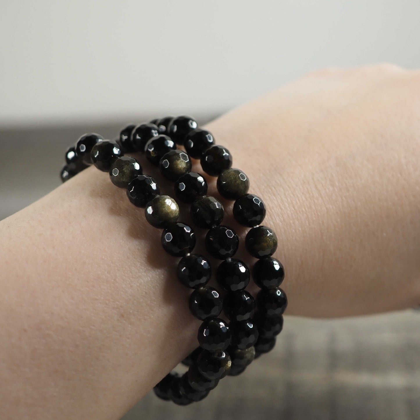 Gold Sheen Obsidian Bracelet