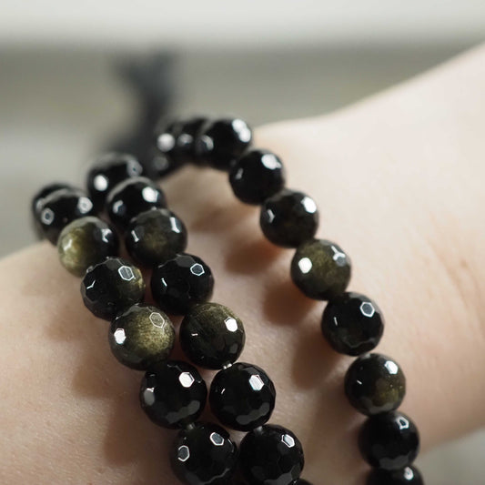 Gold Sheen Obsidian Bracelet