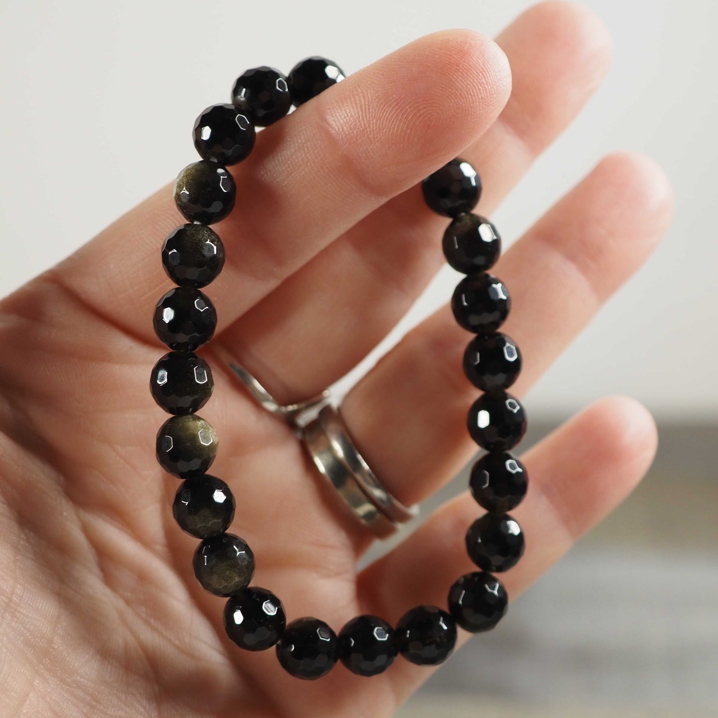 Gold Sheen Obsidian Bracelet