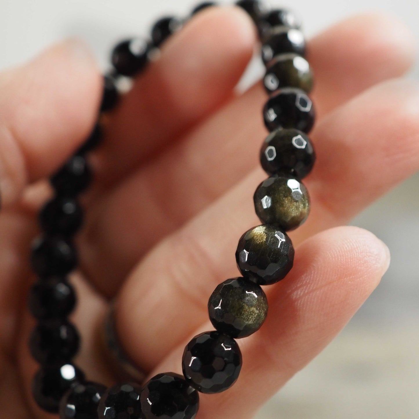 Gold Sheen Obsidian Bracelet