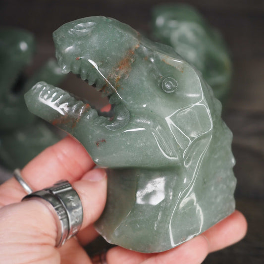 Green Aventurine T-Rex Carvings