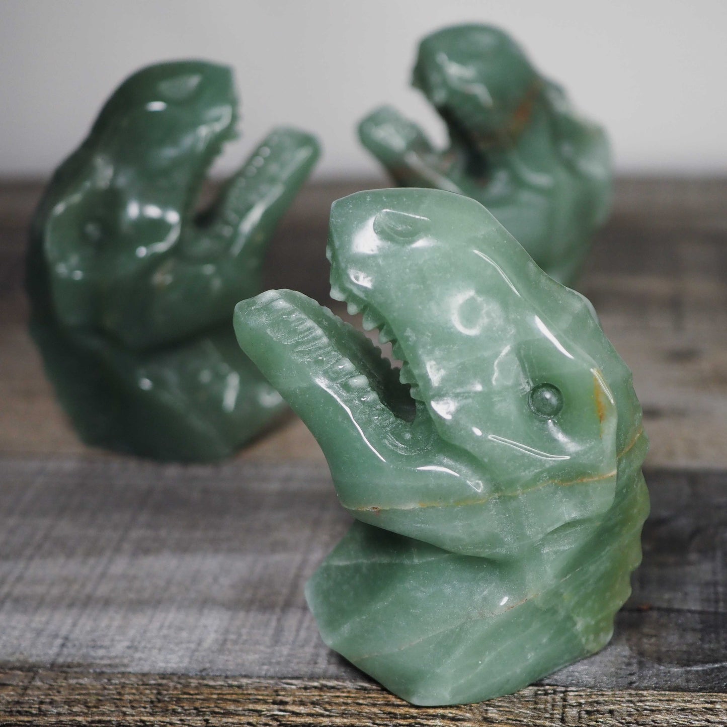 Green Aventurine T-Rex Carvings