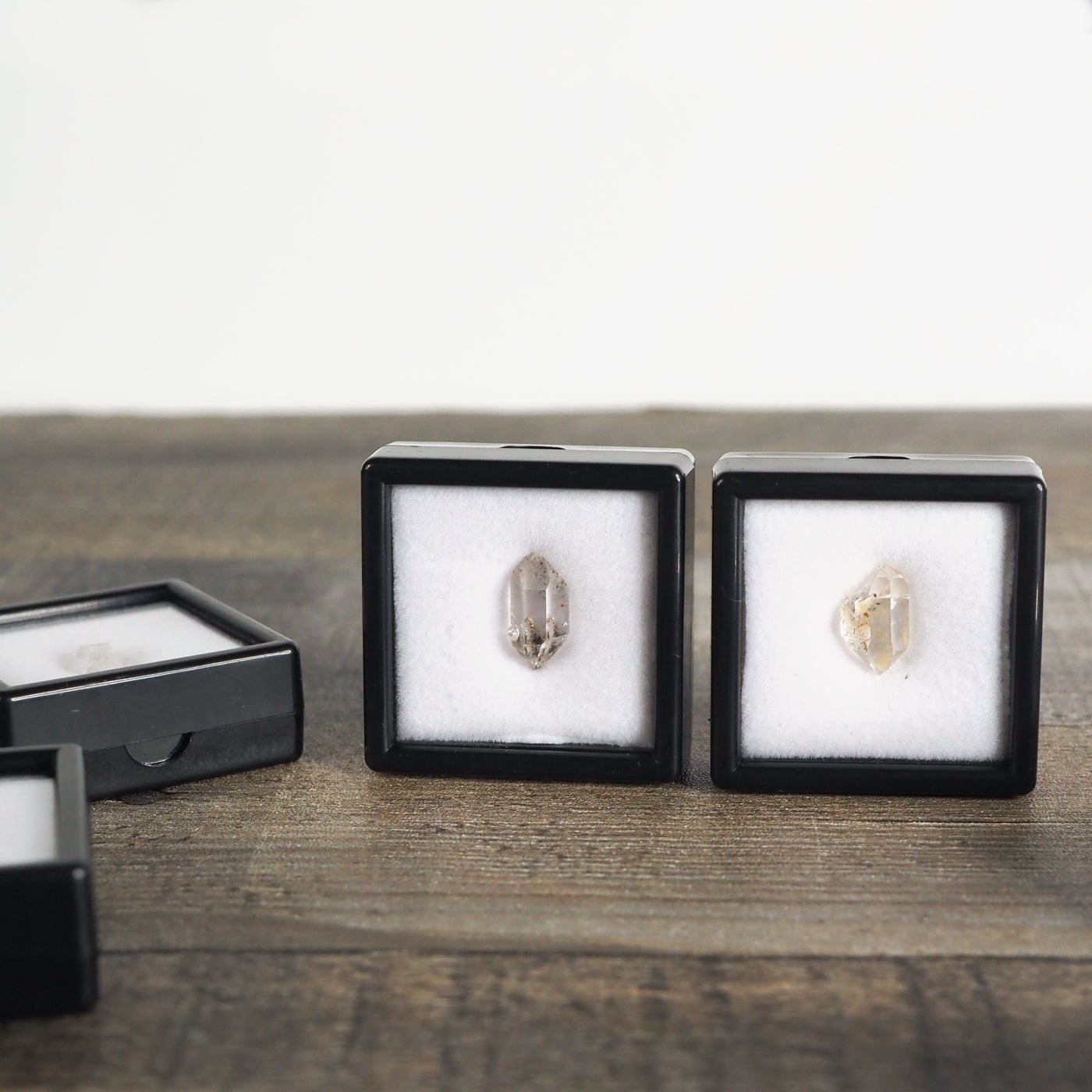 Small Herkimer Diamonds in Display Boxes