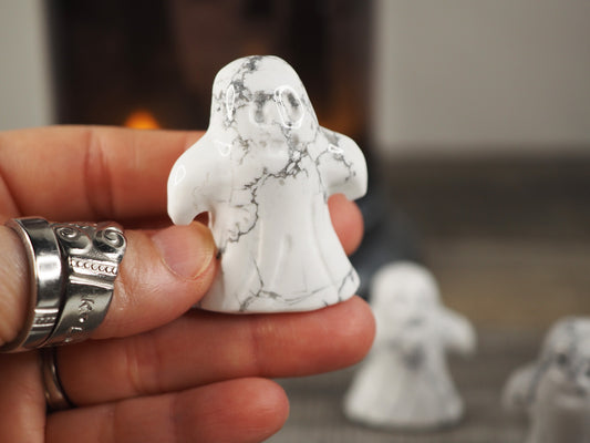 Howlite Ghost Carvings