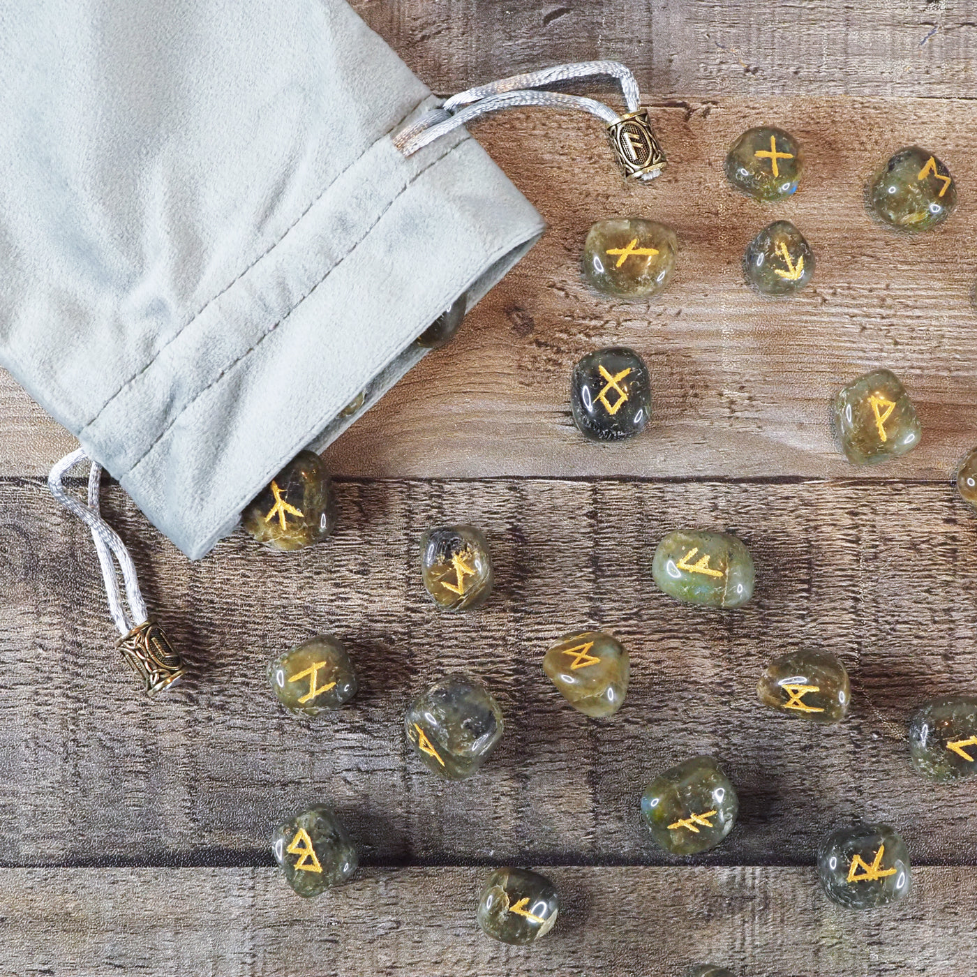 Elder Futhark Handmade Labradorite Rune Set