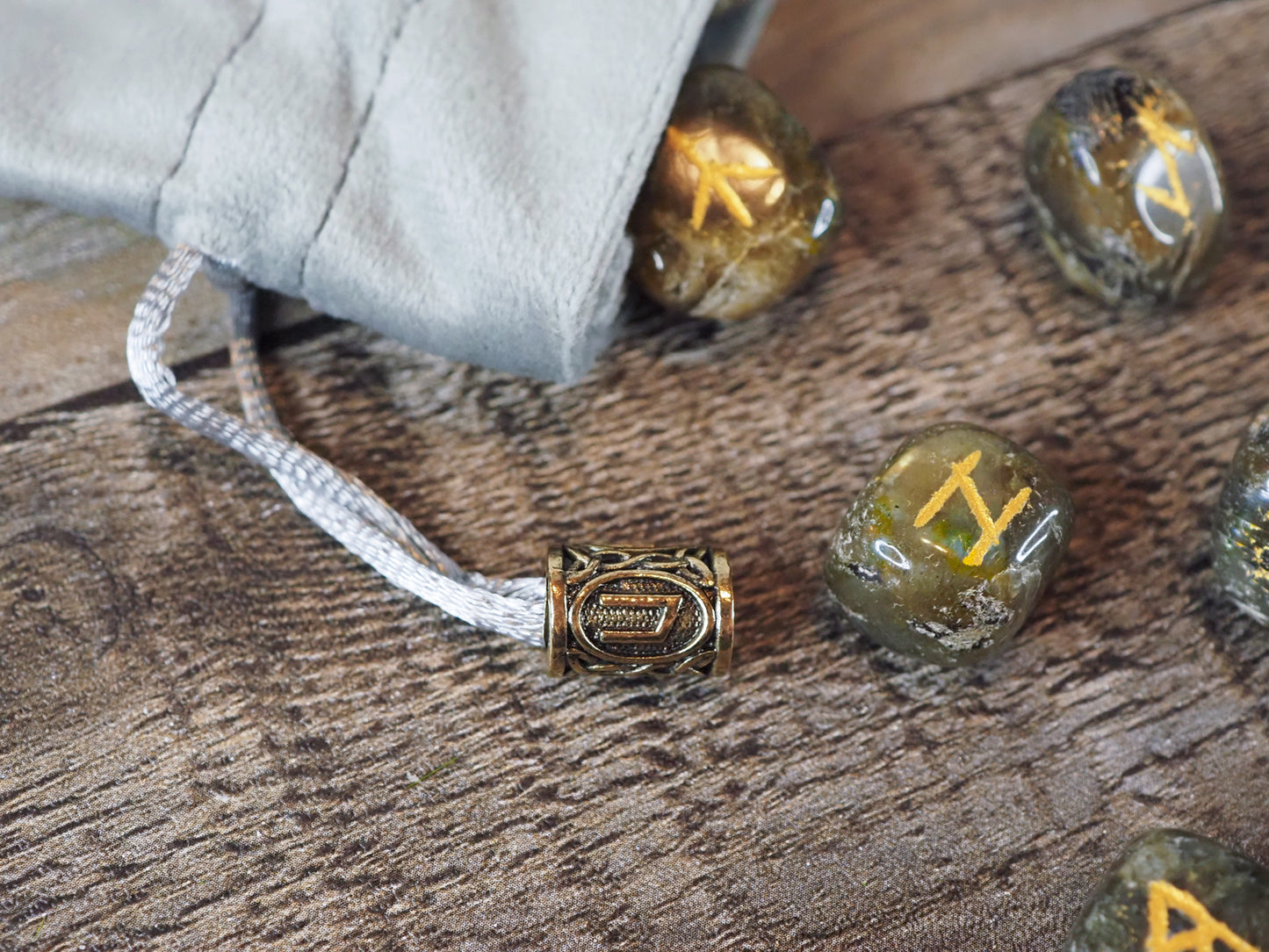 Elder Futhark Handmade Labradorite Rune Set