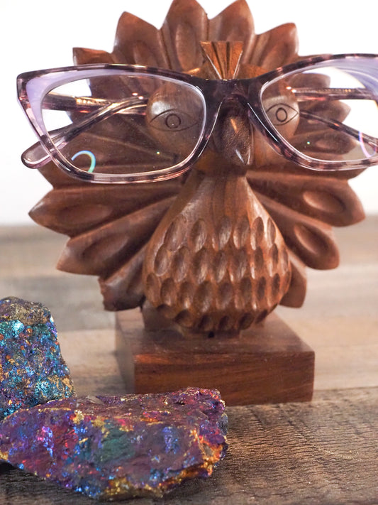 Peacock Eyeglass Holder Stand