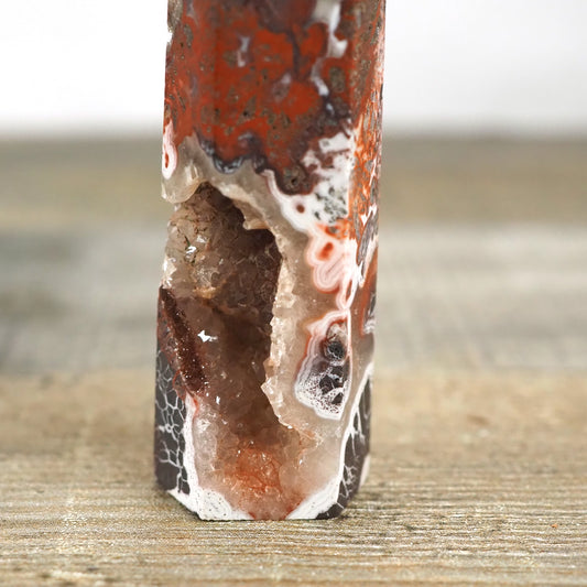 Mexican "Crazy Lace" Agate Mini Tower D