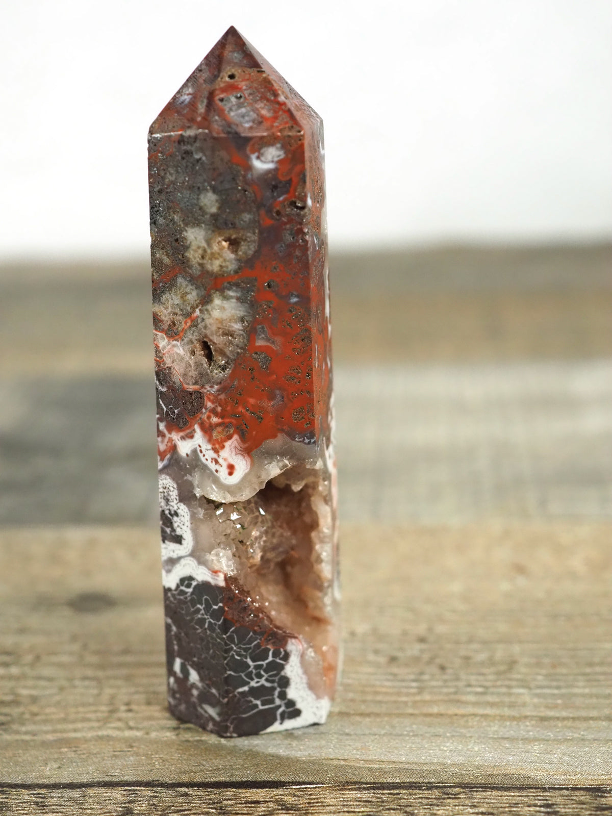 Mexican "Crazy Lace" Agate Mini Tower D