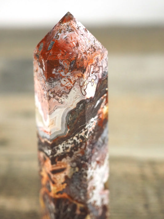 Mexican "Crazy Lace" Agate Mini Tower E