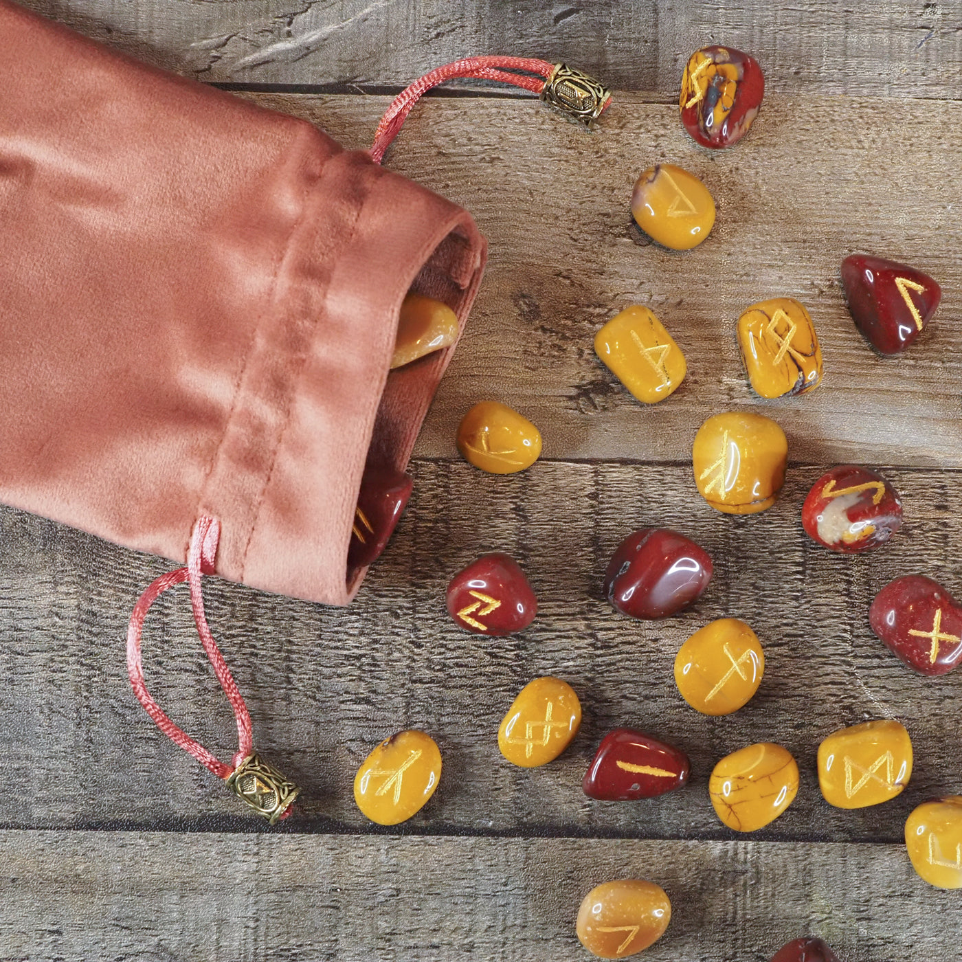 Elder Futhark Handmade Mookaite Rune Set