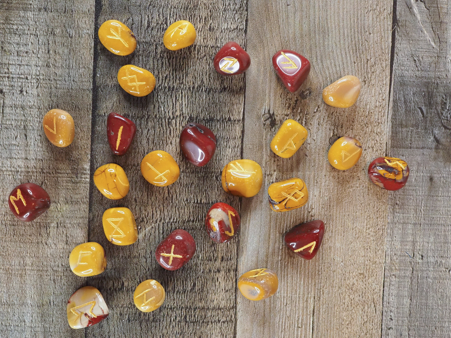 Elder Futhark Handmade Mookaite Rune Set