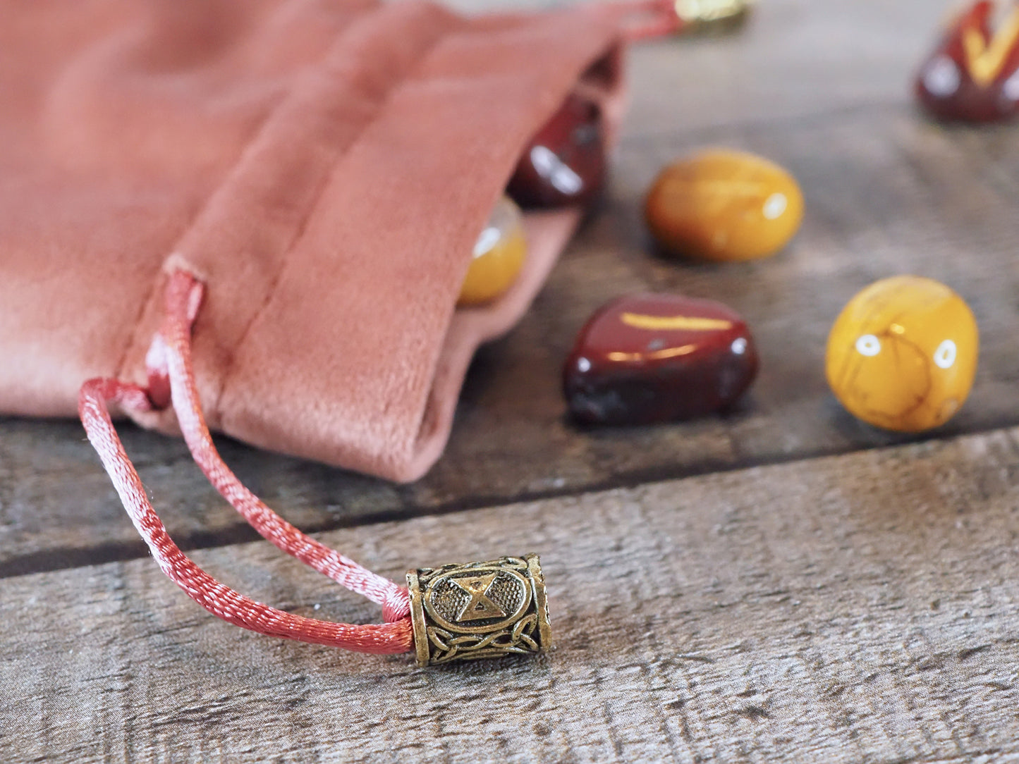 Elder Futhark Handmade Mookaite Rune Set