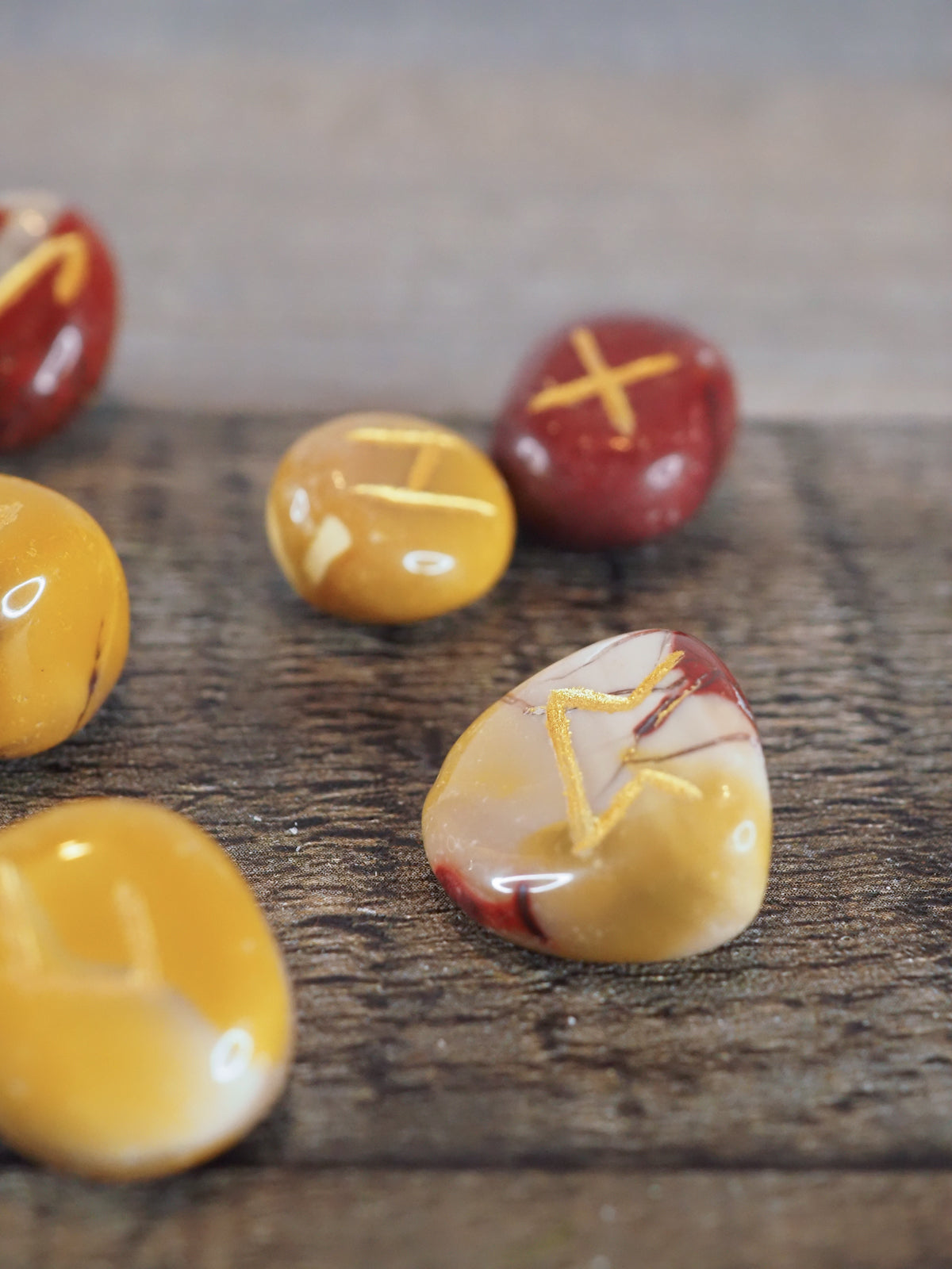 Elder Futhark Handmade Mookaite Rune Set