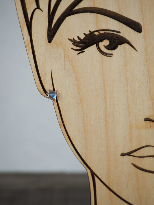 Moonstone Starburst Studs