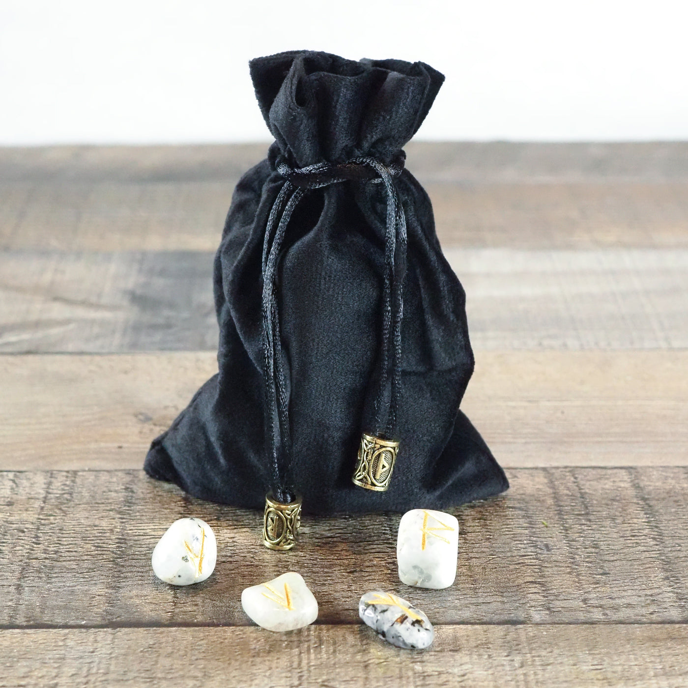 Elder Futhark Handmade Moonstone Rune Set