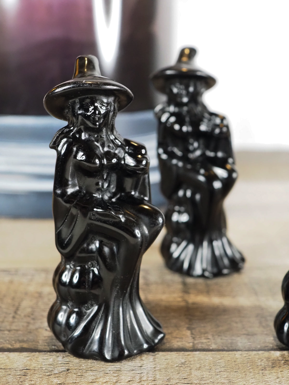 Obsidian Witch Carvings
