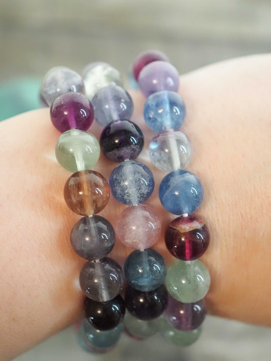 10mm Rainbow Fluorite Bracelet