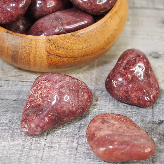 Red Wine Quartz Tumbles from South Africa