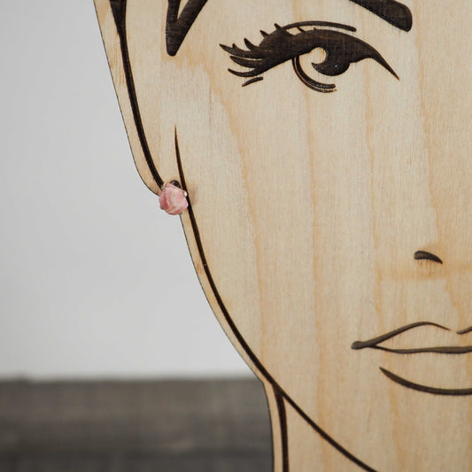 Rhodochrosite Stud Earrings