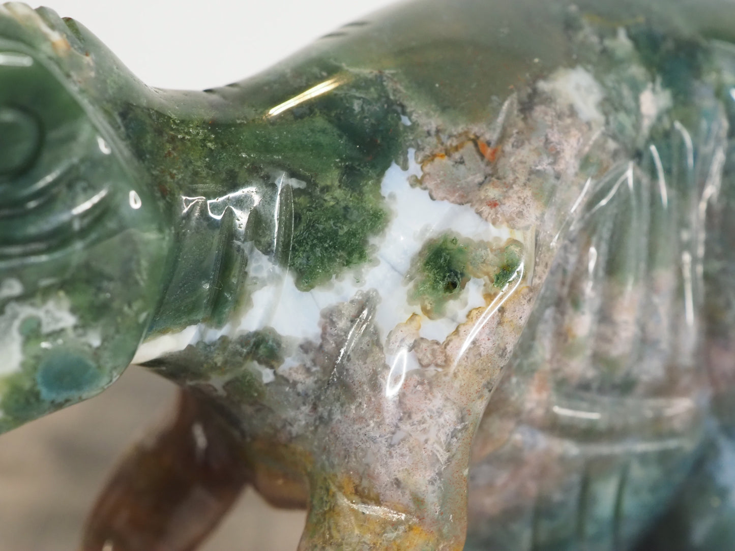 Hand-carved Sea Jasper T-Rex B