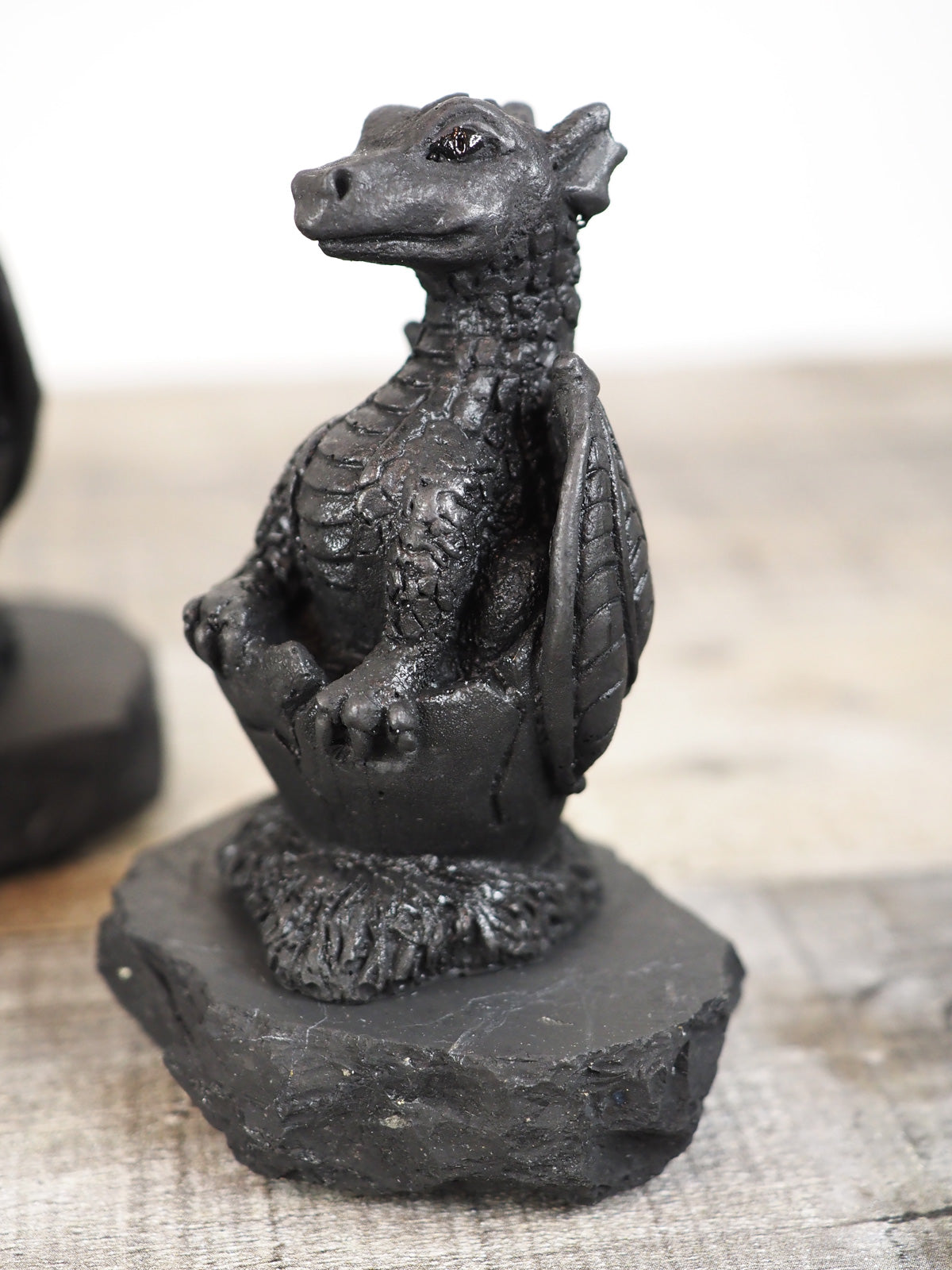 Shungite Hatching Baby Dragon Carving