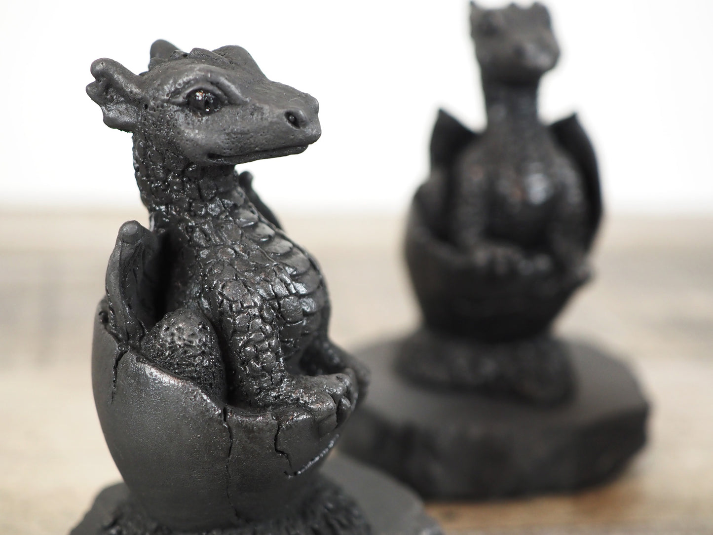 Shungite Hatching Baby Dragon Carving