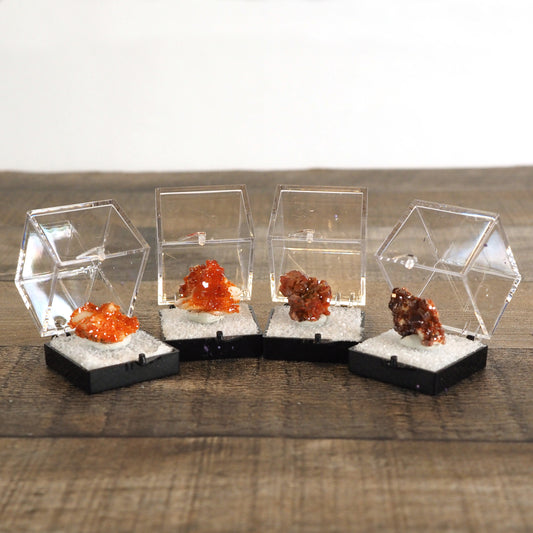 Gem Vanadinite Specimen in Display Boxes