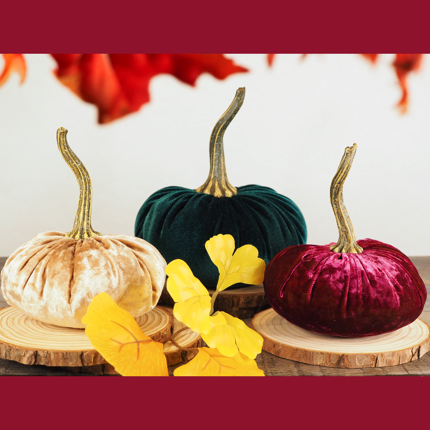 Handmade Velvet Pumpkin Set - Jewel Collection