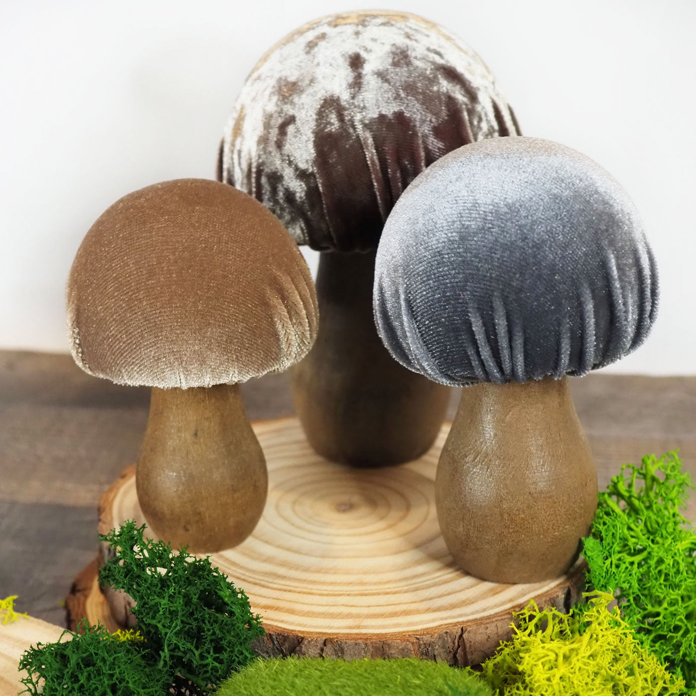 Wooden Mushrooms (Set of 3)