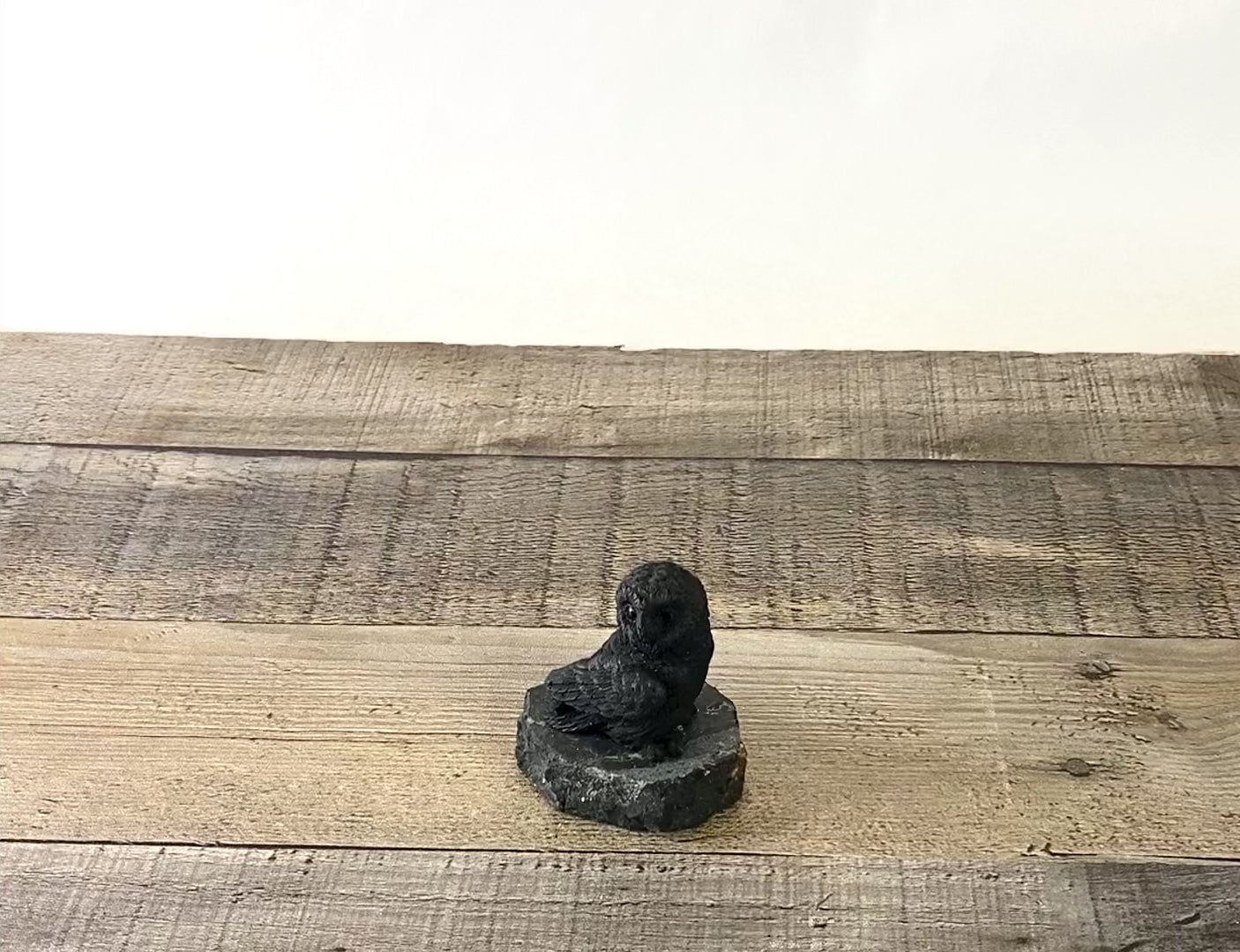 Hand-carved Shungite Owl Carving that is about 2.5" tall - Video