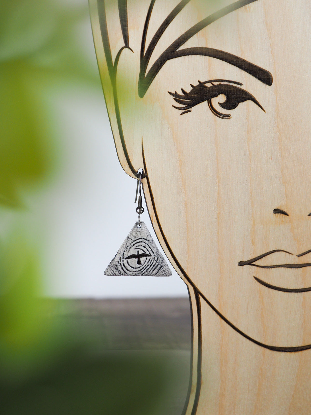 Night Flight Birds Porcelain Earrings