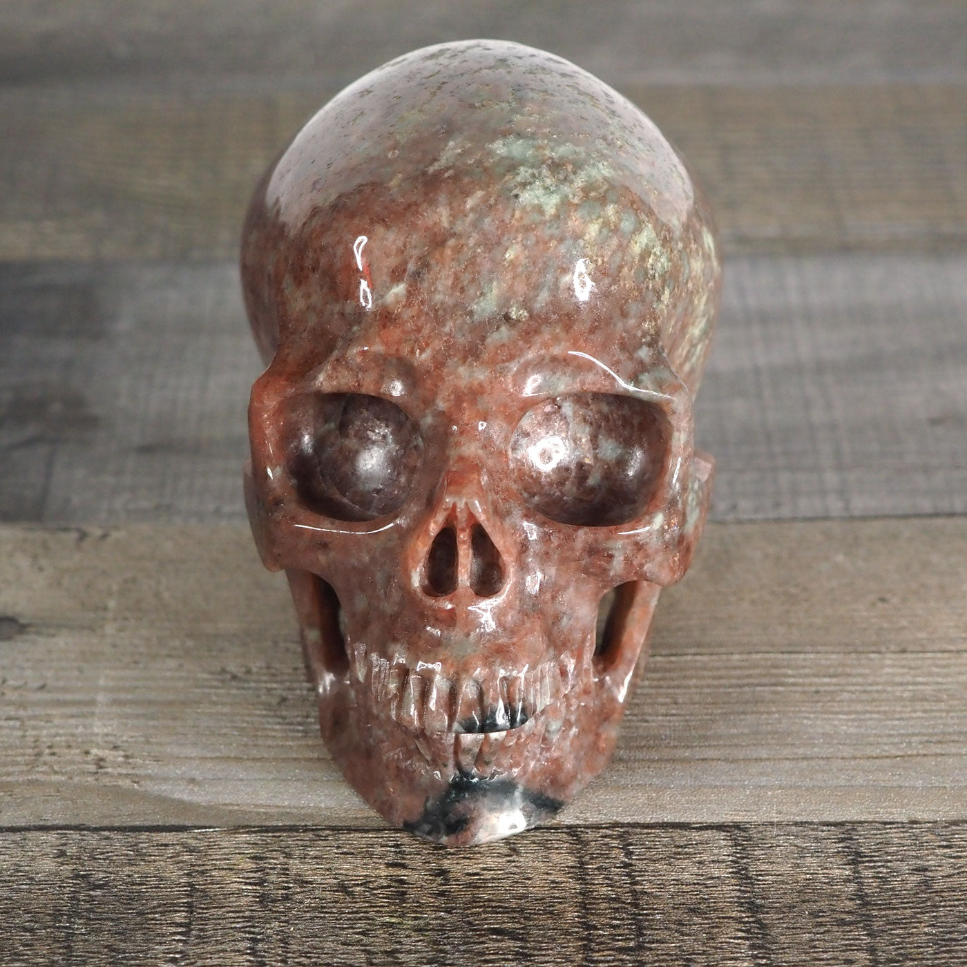 5" Extra-Detailed Garnet Skull