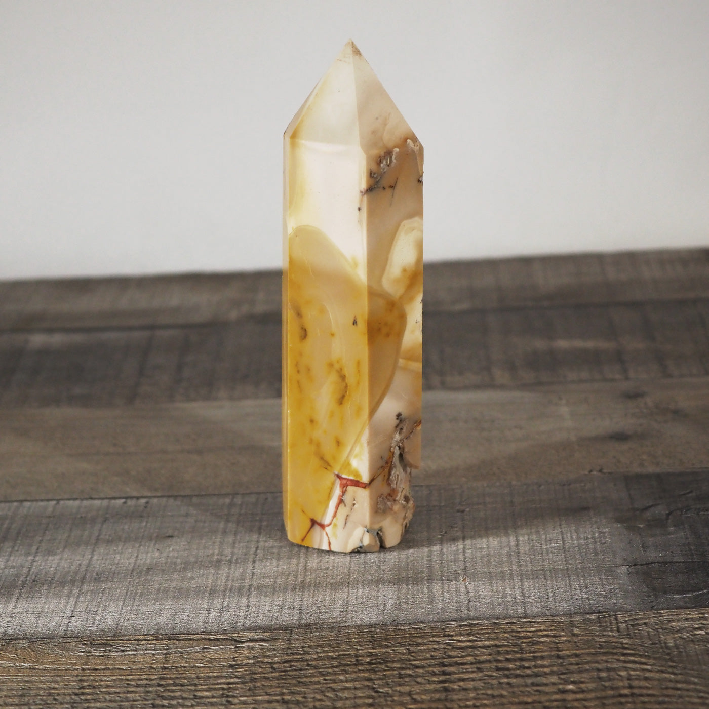 Golden Mookaite tower standing 6.8" tall